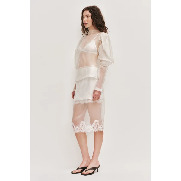 Mirella Organza Long Sleeve Top