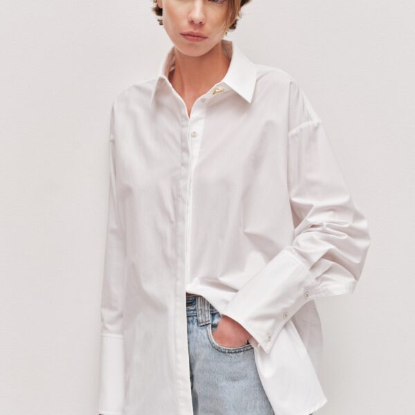 Aje Sloane Poplin Shirt, view 3
