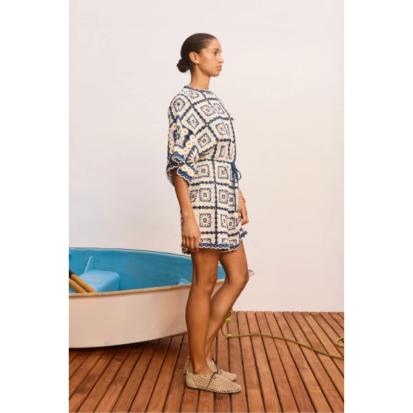 Alemais Dolly Playsuit  Sustainable Beachwear with Alemais print -  Luxury Handbags Australian Designer