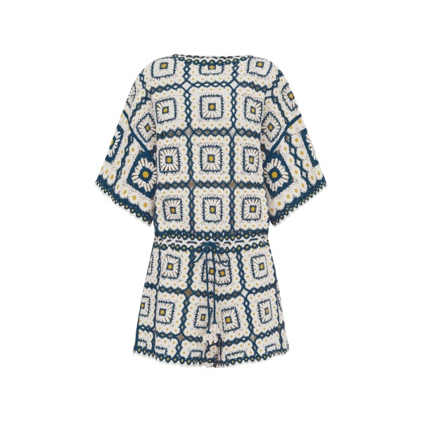 Alemais Dolly Playsuit  Sustainable Beachwear with Alemais print -  Luxury Handbags Australian Designer