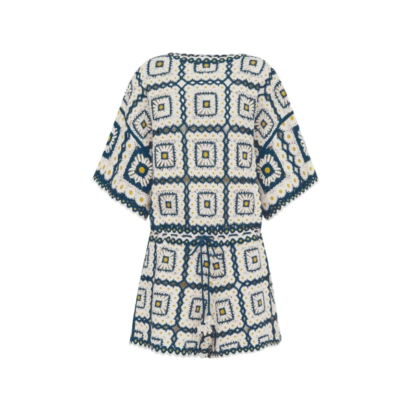 Alemais Dolly Playsuit  Sustainable Beachwear with Alemais print -  Luxury Handbags Australian Designer