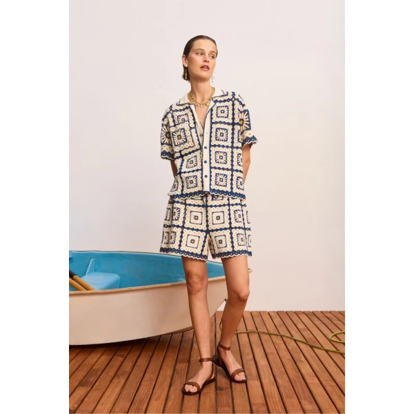 Alemais Dolly Short  Sustainable Shorts with Alemais print -  Luxury Handbags Australian Designer