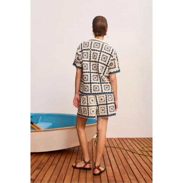 Alemais Dolly Short  Sustainable Shorts with Alemais print -  Luxury Handbags Australian Designer