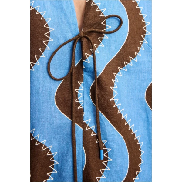 Alemais Frankie Midi Dress  Sustainable Dresses with Alemais print -  Luxury Handbags Australian Designer