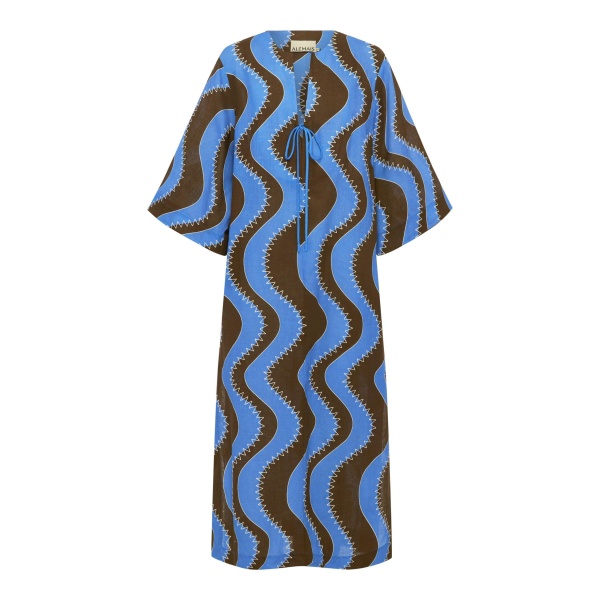 Alemais Frankie Midi Dress  Sustainable Dresses with Alemais print -  Luxury Handbags Australian Designer