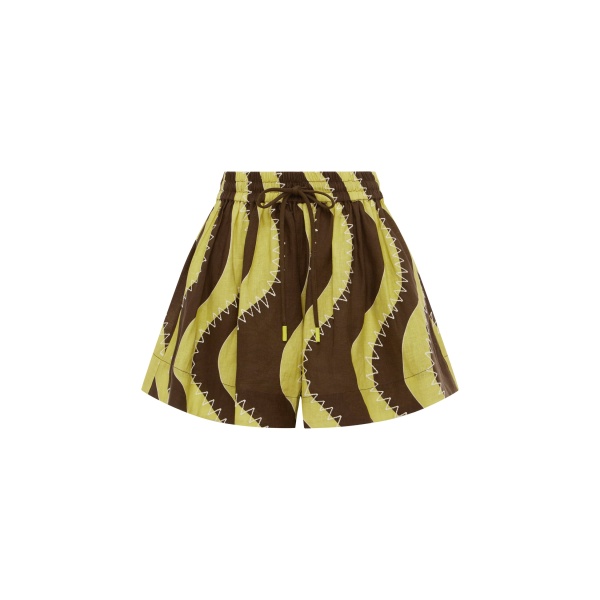 Alemais Frankie Short  Sustainable Shorts with Alemais print -  Luxury Handbags Australian Designer