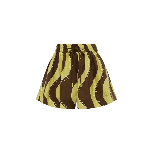 Alemais Frankie Short  Sustainable Shorts with Alemais print -  Luxury Handbags Australian Designer