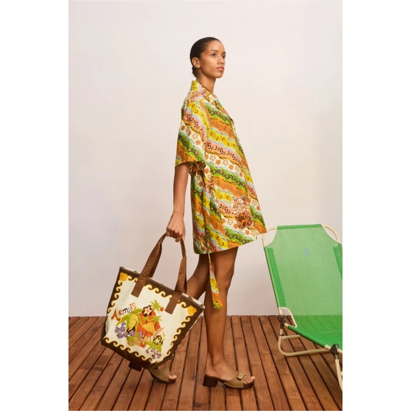 Alemais Janine Mini Dress  Sustainable Dresses with Alemais print -  Luxury Handbags Australian Designer
