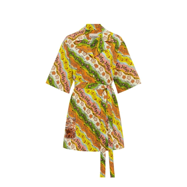 Alemais Janine Mini Dress  Sustainable Dresses with Alemais print -  Luxury Handbags Australian Designer