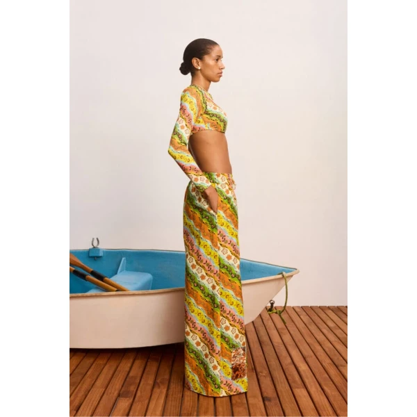Alemais Janine Pant  Sustainable Pants with Alemais print -  Luxury Handbags Australian Designer