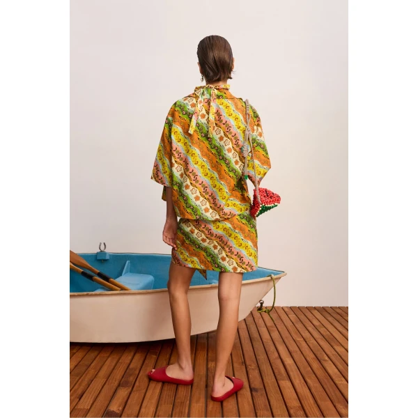 Alemais Janine Shirt  Sustainable Tops with Alemais print -  Luxury Handbags Australian Designer