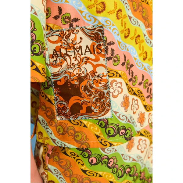 Alemais Janine Shirt  Sustainable Tops with Alemais print -  Luxury Handbags Australian Designer