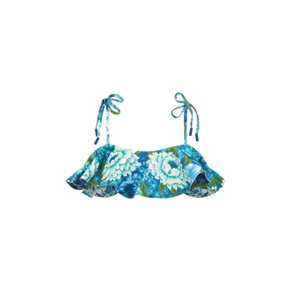 Alemais Margo Ruffle Top  Sustainable Tops with Alemais print -  Luxury Handbags Australian Designer