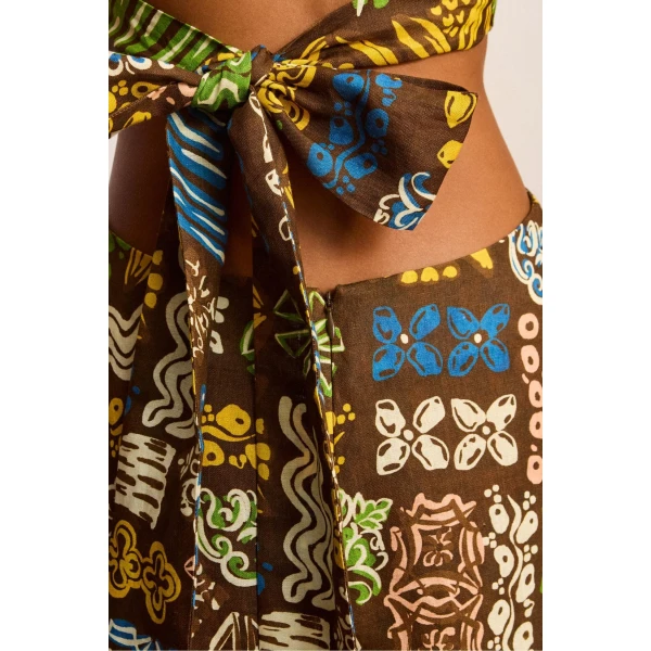 Alemais Minnie Midi Dress  Sustainable Dresses with Alemais print -  Luxury Handbags Australian Designer