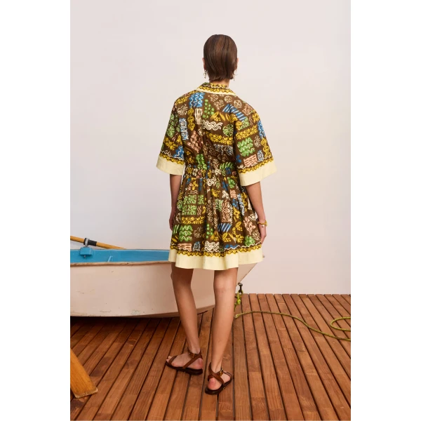Alemais Minnie Mini Dress  Sustainable Dresses with Alemais print -  Luxury Handbags Australian Designer