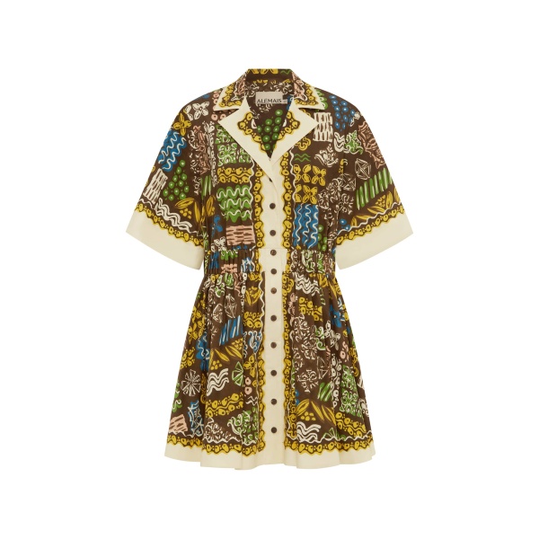 Alemais Minnie Mini Dress  Sustainable Dresses with Alemais print -  Luxury Handbags Australian Designer