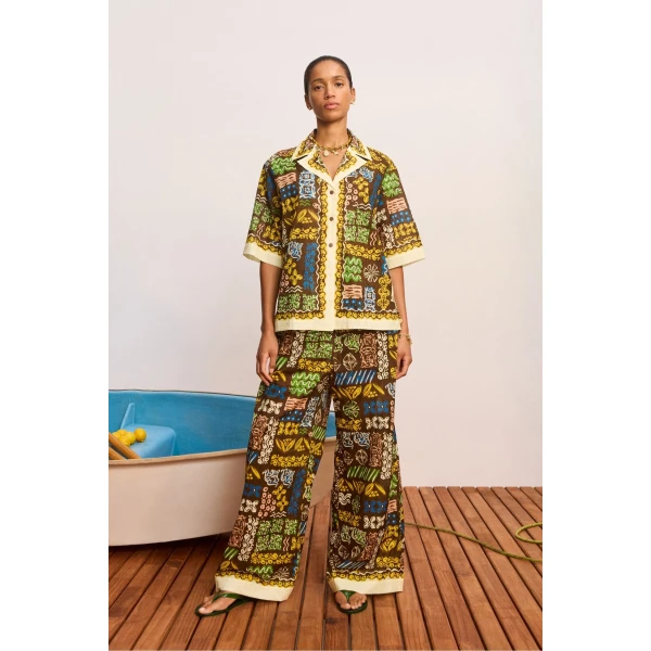 Alemais Minnie Shirt  Sustainable Tops with Alemais print -  Luxury Handbags Australian Designer