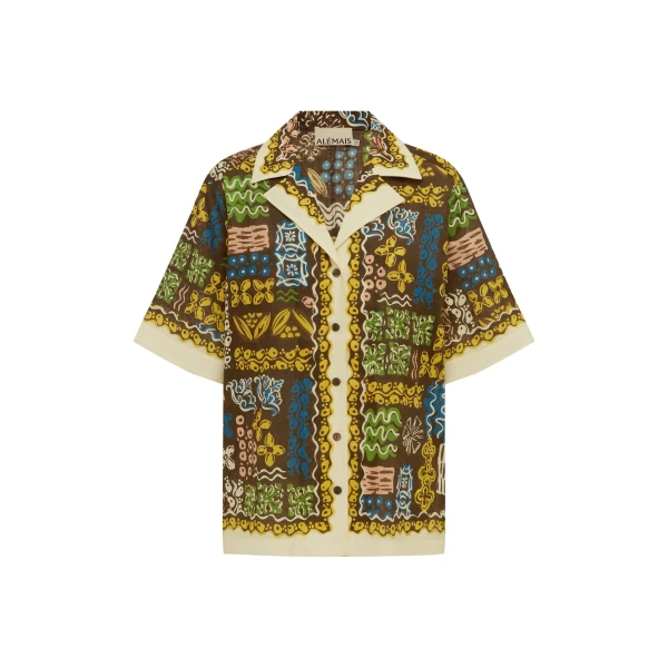 Alemais Minnie Shirt  Sustainable Tops with Alemais print -  Luxury Handbags Australian Designer