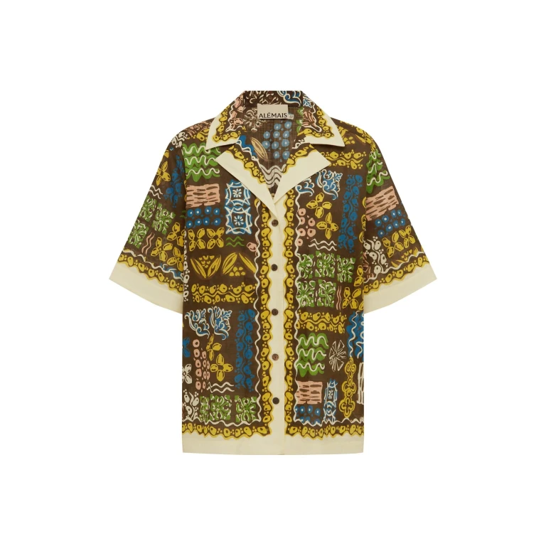 Alemais Minnie Shirt  Sustainable Tops with Alemais print -  Luxury Handbags Australian Designer