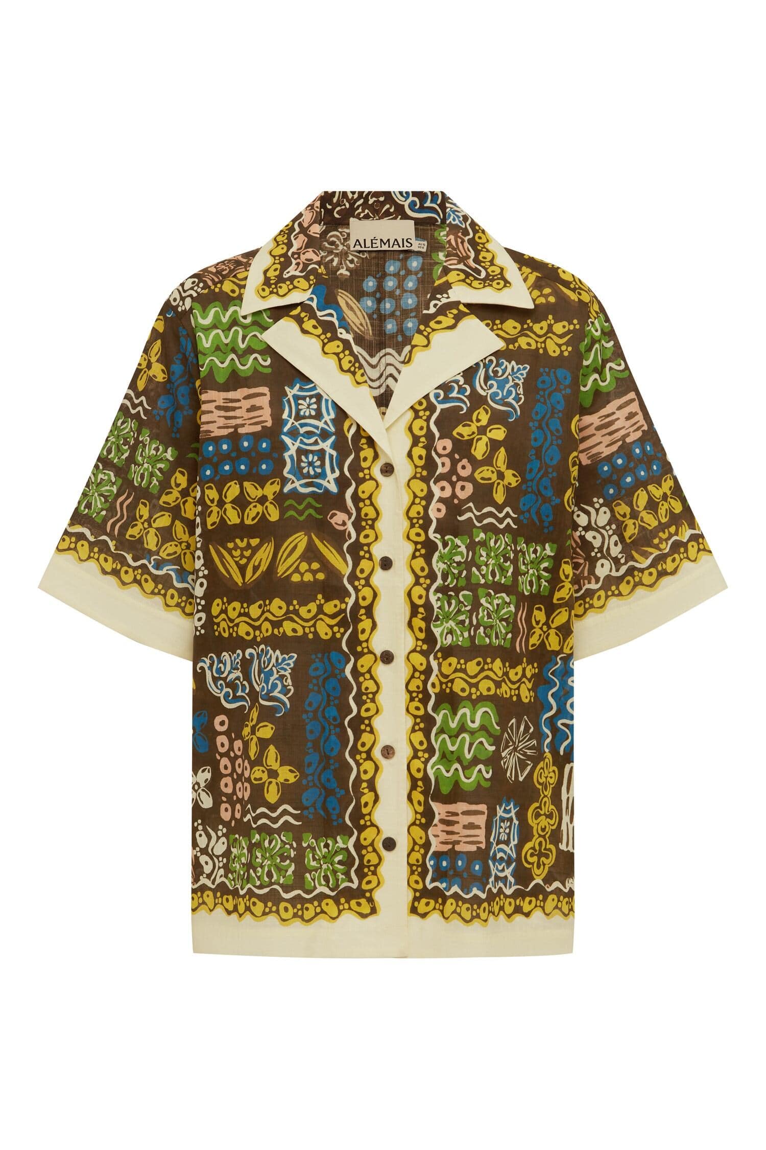 Alemais Minnie Shirt  Sustainable Tops with Alemais print -  Luxury Handbags Australian Designer