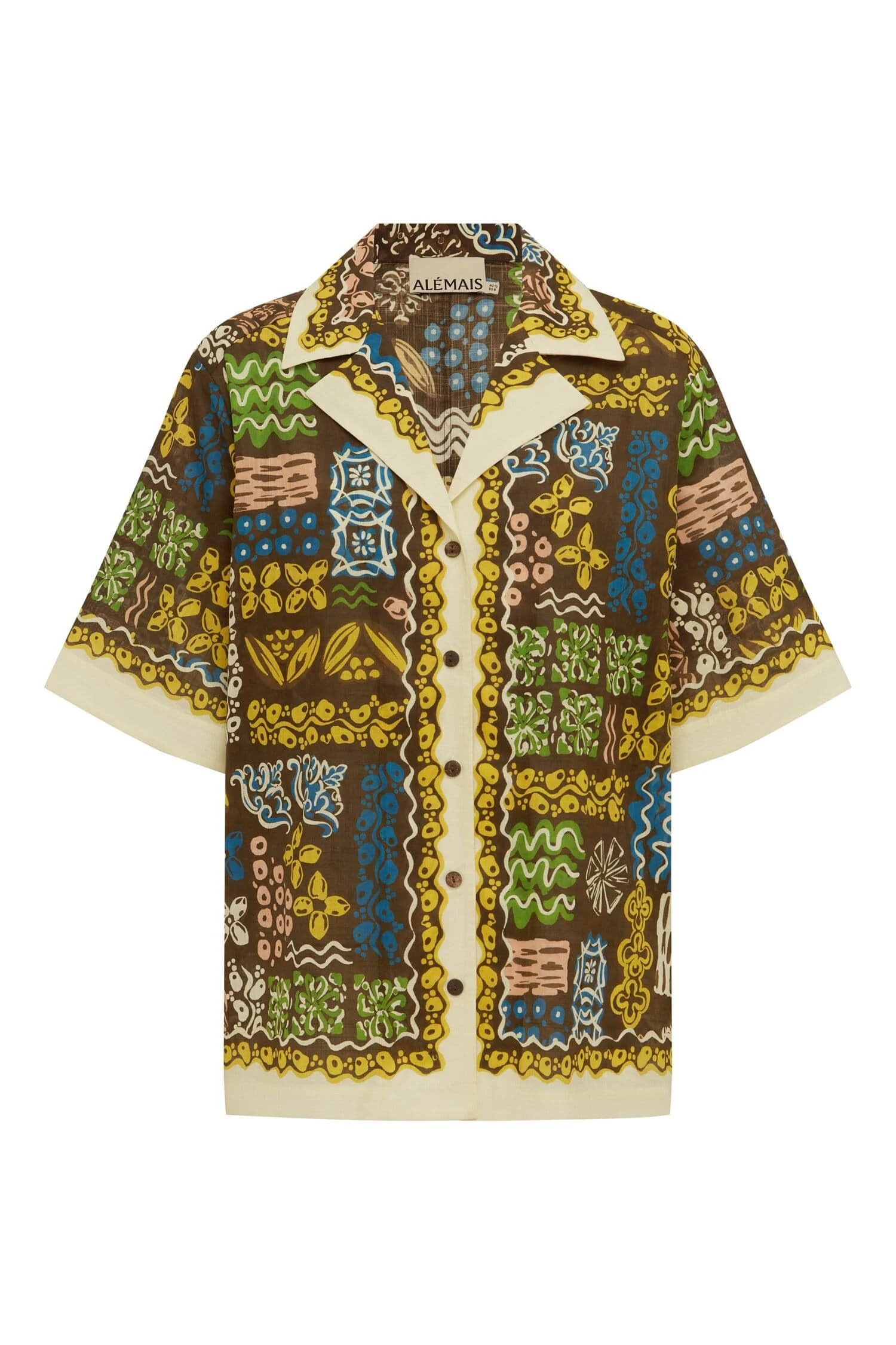 Minnie Shirt by Alemais - Tops Alemais Minnie Shirt Sustainable Tops with Alemais print - Luxury Handbags Australian Designer