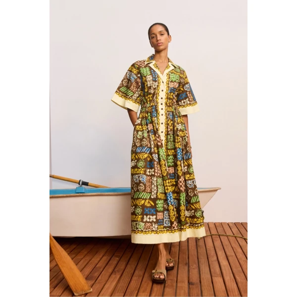 Alemais Minnie Shirtdress  Sustainable Dresses with Alemais print -  Luxury Handbags Australian Designer