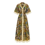 Alemais Minnie Shirtdress  Sustainable Dresses with Alemais print -  Luxury Handbags Australian Designer