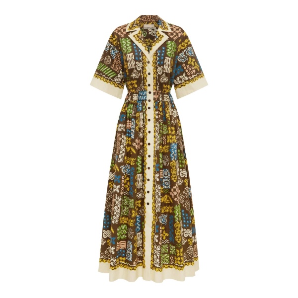 Alemais Minnie Shirtdress  Sustainable Dresses with Alemais print -  Luxury Handbags Australian Designer