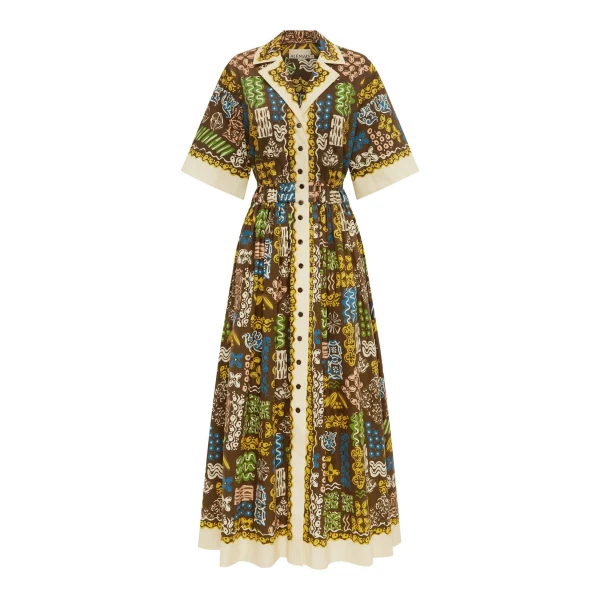 Alemais Minnie Shirtdress  Sustainable Dresses with Alemais print -  Luxury Handbags Australian Designer