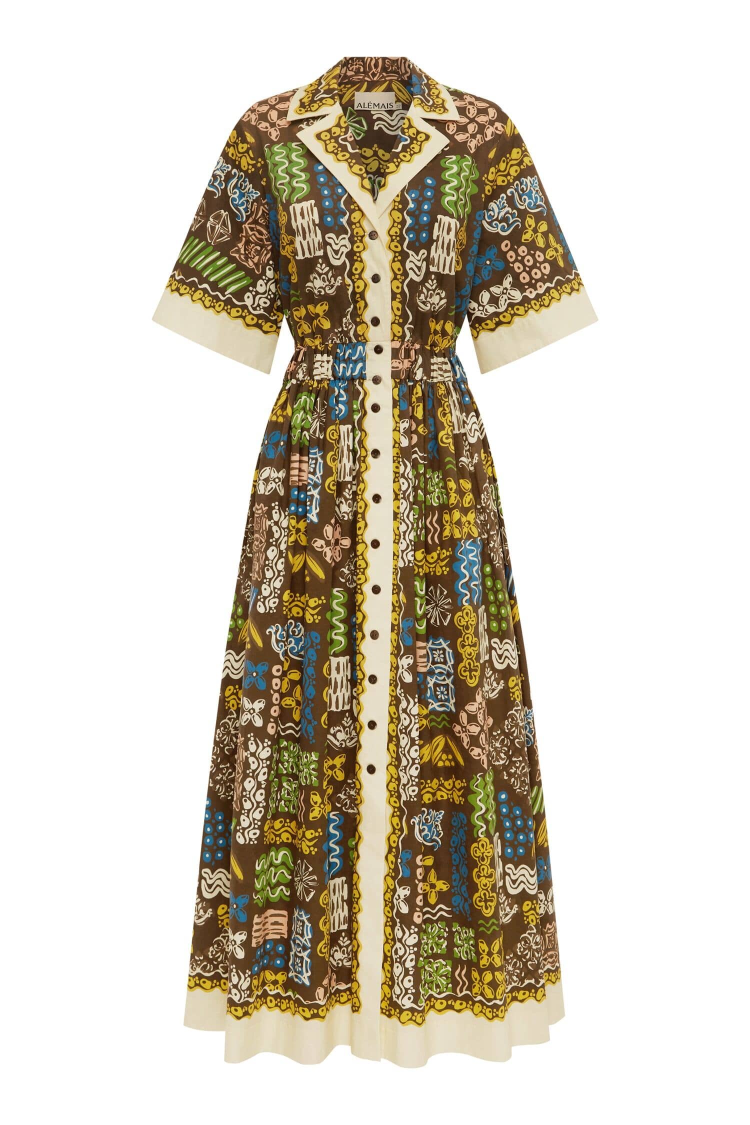 Alemais Minnie Shirtdress  Sustainable Dresses with Alemais print -  Luxury Handbags Australian Designer
