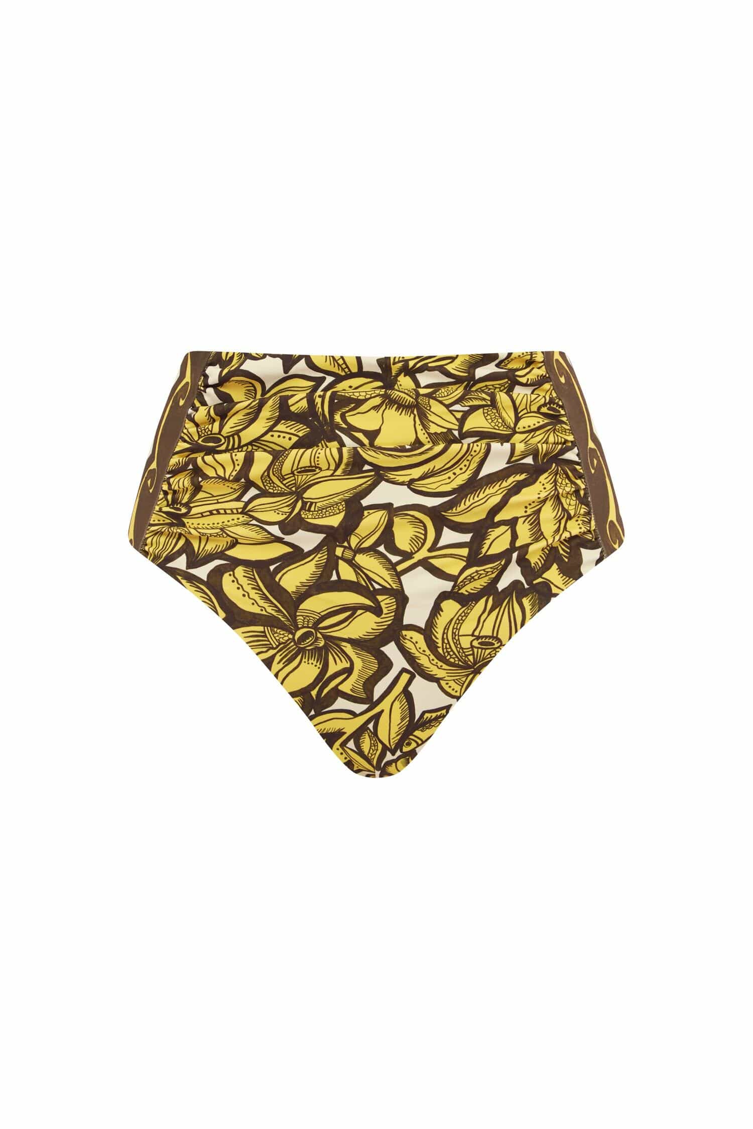 Alemais Mona High Waist Brief  Sustainable Beachwear with Alemais print -  Luxury Handbags Australian Designer