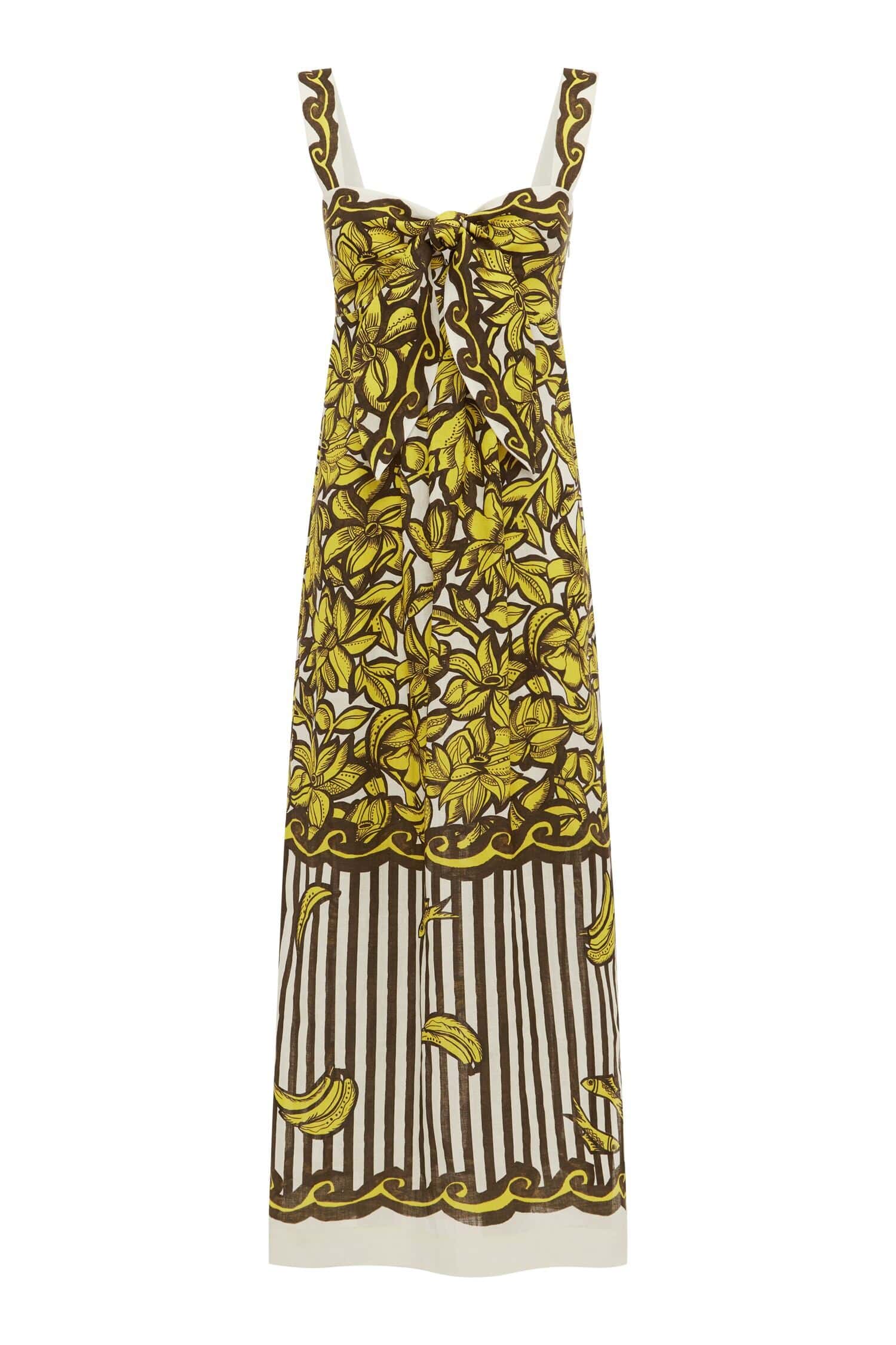 Alemais Mona Midi Dress  Sustainable Dresses with Alemais print -  Luxury Handbags Australian Designer