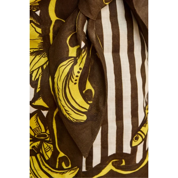 Alemais Mona Sarong Skirt  Sustainable Skirts with Alemais print -  Luxury Handbags Australian Designer