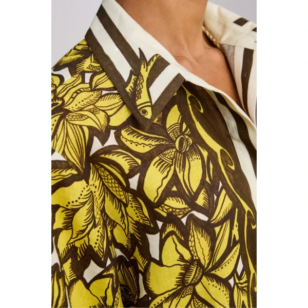 Alemais Mona Shirt  Sustainable Tops with Alemais print -  Luxury Handbags Australian Designer