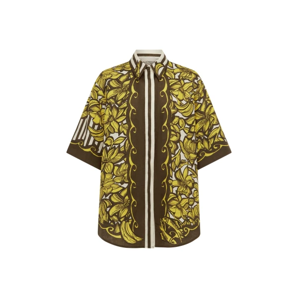 Alemais Mona Shirt  Sustainable Tops with Alemais print -  Luxury Handbags Australian Designer