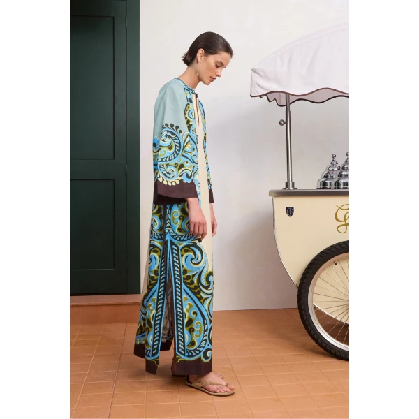 Alemais Natalia Midi Dress  Sustainable Dresses with Alemais print -  Luxury Handbags Australian Designer