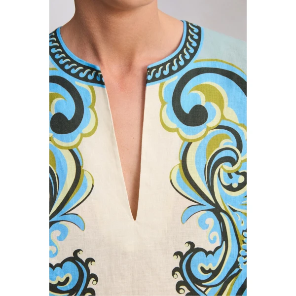 Alemais Natalia Midi Dress  Sustainable Dresses with Alemais print -  Luxury Handbags Australian Designer