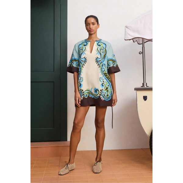 Alemais Natalia Mini Dress  Sustainable Dresses with Alemais print -  Luxury Handbags Australian Designer