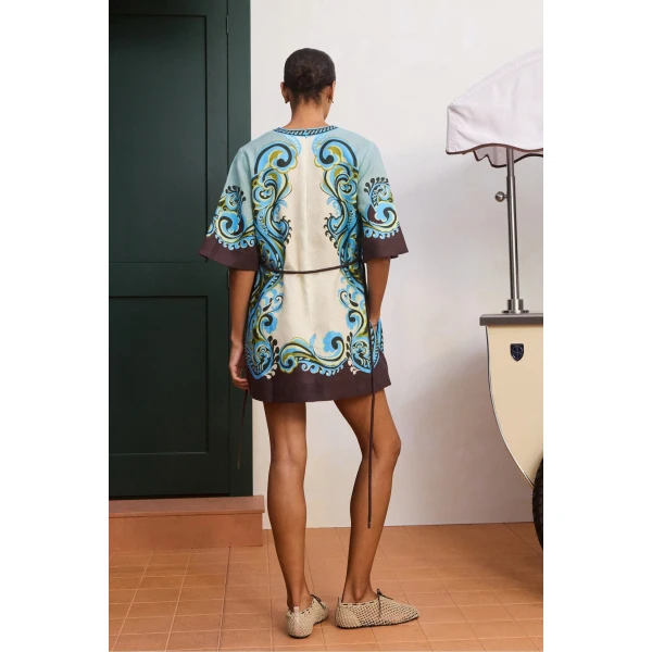 Alemais Natalia Mini Dress  Sustainable Dresses with Alemais print -  Luxury Handbags Australian Designer