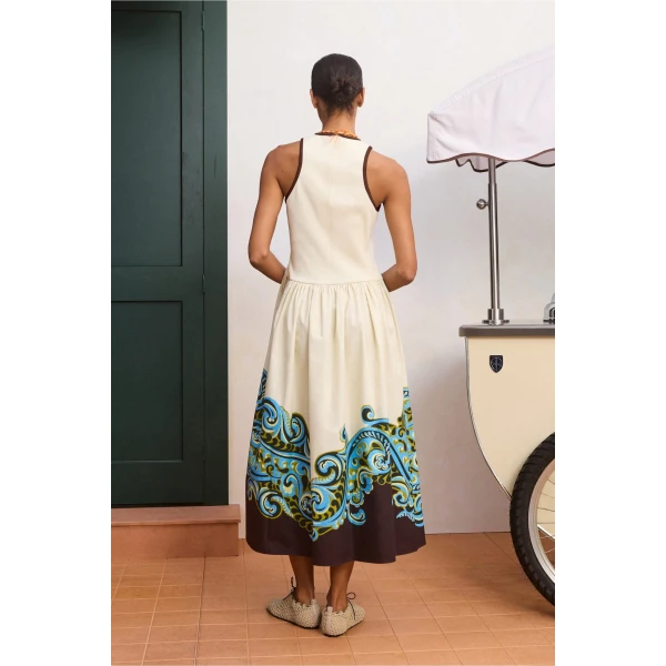 Alemais Natalia Tank Midi Dress  Sustainable Dresses with Alemais print -  Luxury Handbags Australian Designer
