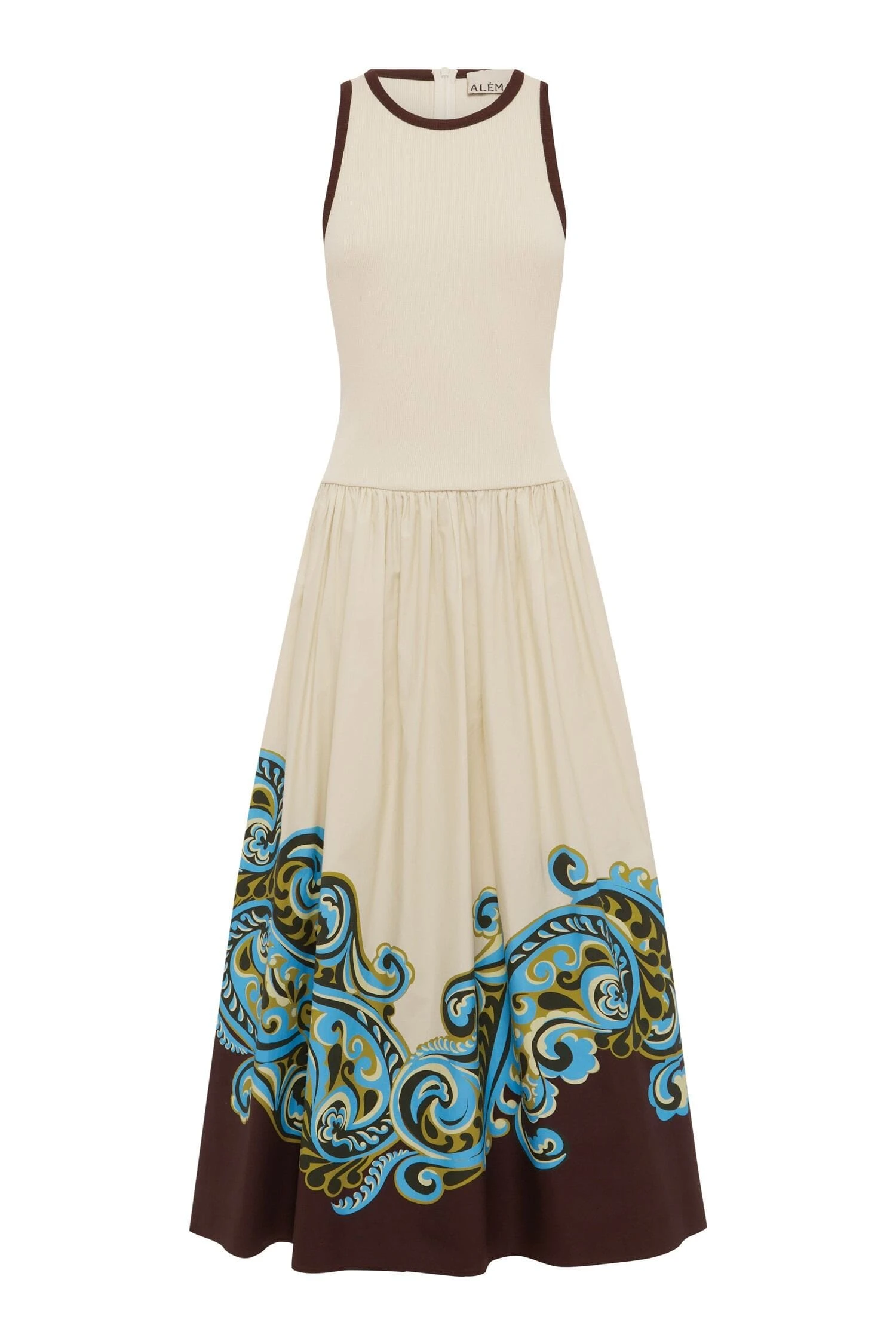 Natalia Tank Midi Dress by Alemais - Dresses Alemais Natalia Tank Midi Dress Sustainable Dresses with Alemais print - Luxury Handbags Australian Designer