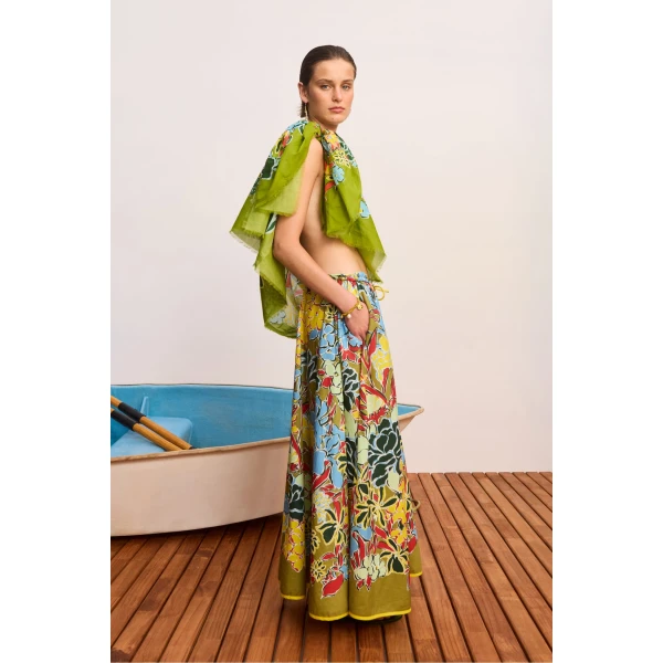 Alemais Solstice Midi Skirt  Sustainable Skirts with Alemais print -  Luxury Handbags Australian Designer