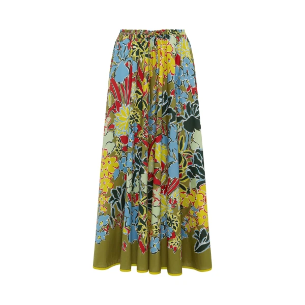 Alemais Solstice Midi Skirt  Sustainable Skirts with Alemais print -  Luxury Handbags Australian Designer