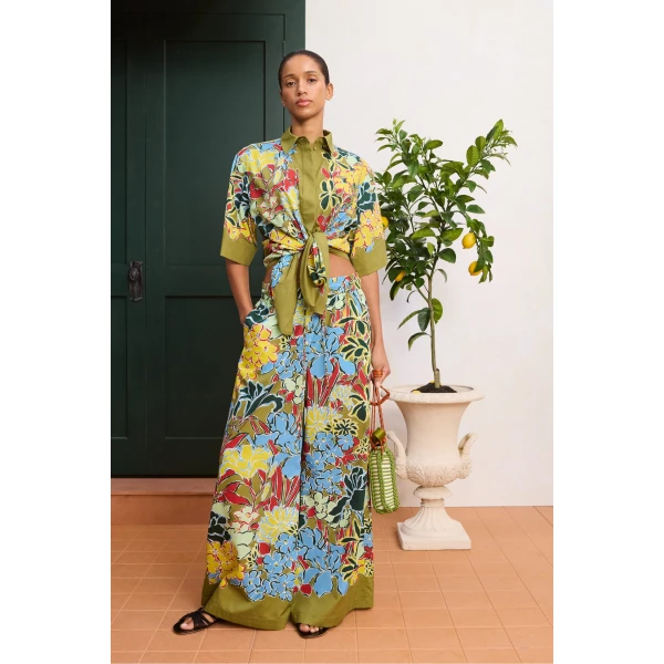 Alemais Solstice Pant  Sustainable Pants with Alemais print -  Luxury Handbags Australian Designer