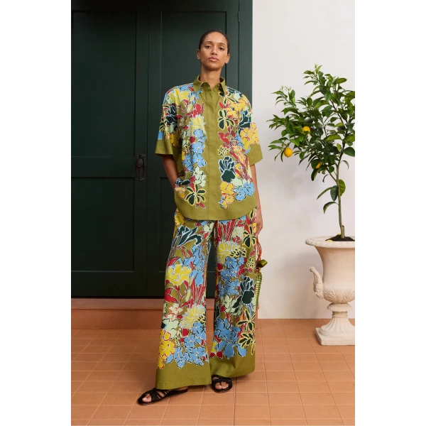 Alemais Solstice Shirt  Sustainable Tops with Alemais print -  Luxury Handbags Australian Designer
