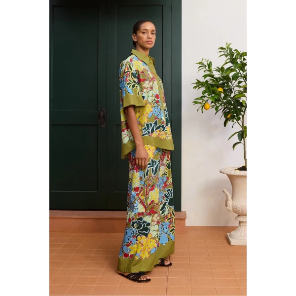 Alemais Solstice Shirt  Sustainable Tops with Alemais print -  Luxury Handbags Australian Designer