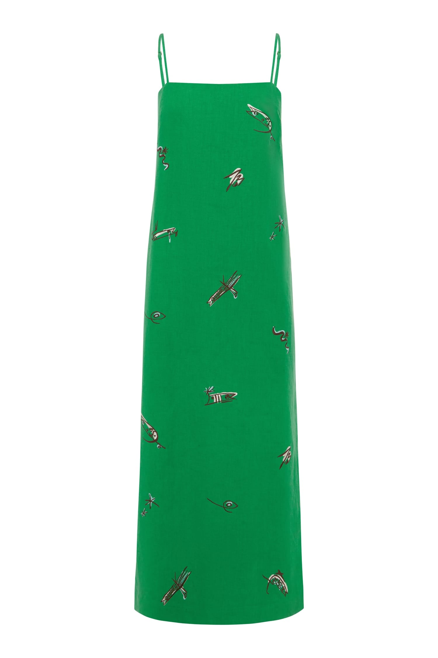 Alemais Wanda Embroidered Midi Dress  Sustainable Dresses with Alemais print -  Luxury Handbags Australian Designer