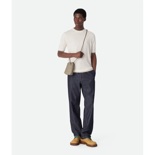 Khaite Men's Vertical Dustbag in Limestone - Beige Shoulder & Crossbody Bags - The Lotus Tote Bag - Shop at Luxury Shoes 