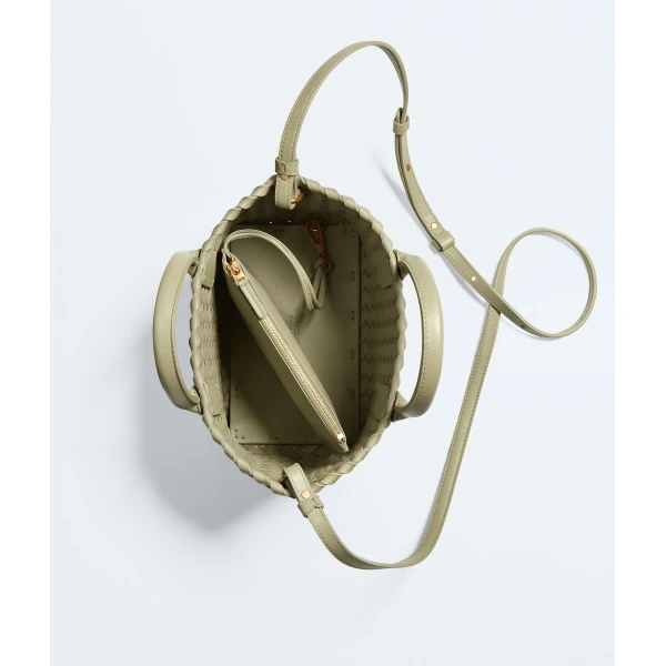 Khaite Mini Cabat in Travertine - Beige Mini Bags - The Lotus Tote Bag - Shop at Luxury Shoes 