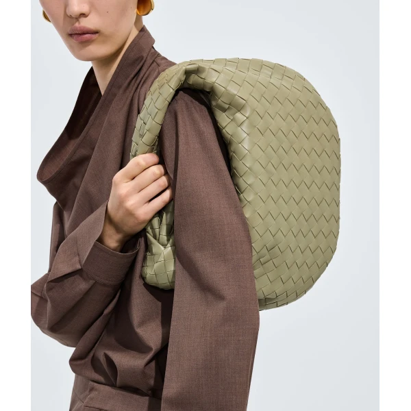 Khaite Small Jodie in Travertine - Beige Shoulder & Crossbody Bags - The Lotus Tote Bag - Shop at Luxury Shoes 